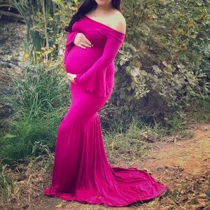 Maternity long beautiful dress
